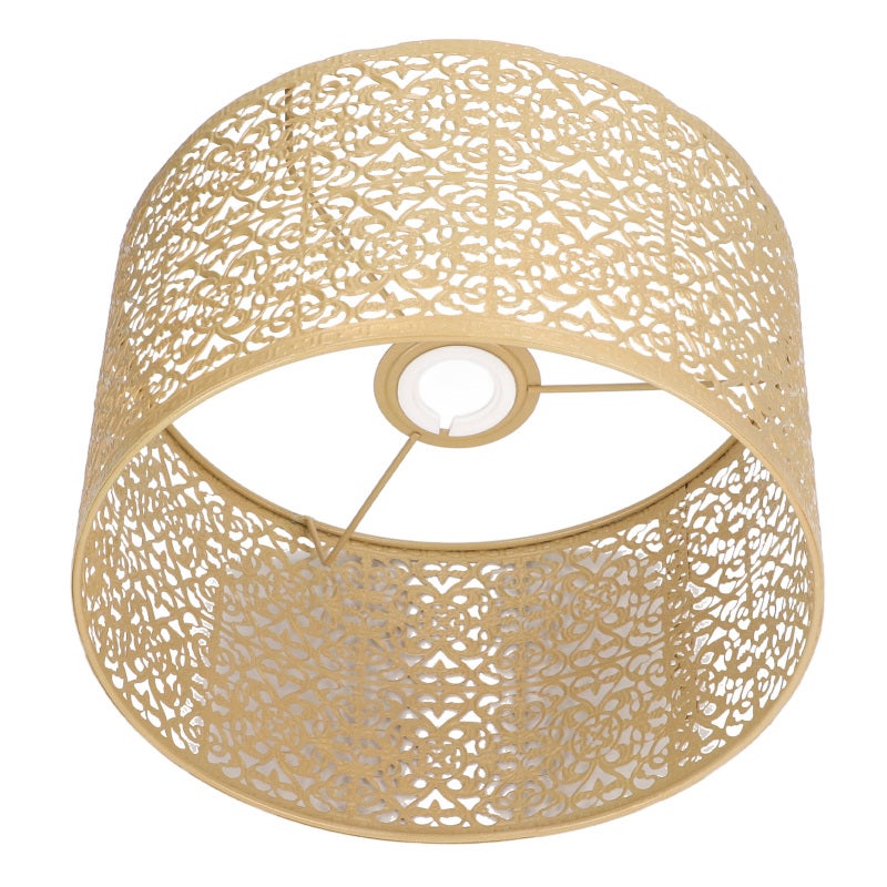 Hollow Out Lamp Shade: Gold Iron Material With Anticorrosive Coating - E27 E14 Universal Laser Cut Lamp Cover for Living Room Bedroom Balcony Home Decor Lighting - Image 3