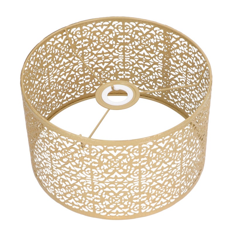 Hollow Out Lamp Shade: Gold Iron Material With Anticorrosive Coating - E27 E14 Universal Laser Cut Lamp Cover for Living Room Bedroom Balcony Home Decor Lighting - Image 4