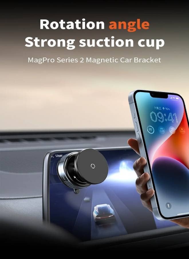 AROAQ Magnetic Car Mount Mobile Phone Holder Vacuum Adsorption 360° Rotation Super Strong Suction Bracket for Iphone12-16 Smartphone - Image 4
