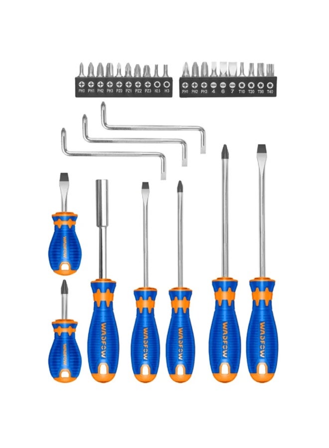 WADFOW 30 Pcs Screwdriver Set WSS1430 – CR-V Steel Magnetic Screwdriver Kit with 20 Precision Bits, Stubby Screwdrivers & Offset Z-Shaped Screwdrivers for Electronics, Automotive & DIY Repairs - Image 1