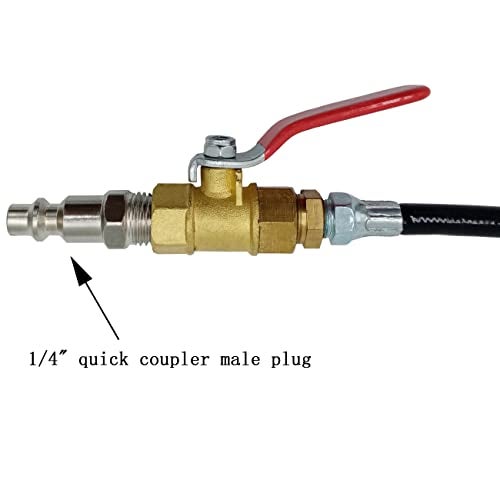 kweiny Engine Air Valve Holder and Cylinder Leakage Testing Assistant Tool(Heavy Duty Hose 1000PSI) Fit with M12 or M14 Thread - Image 5