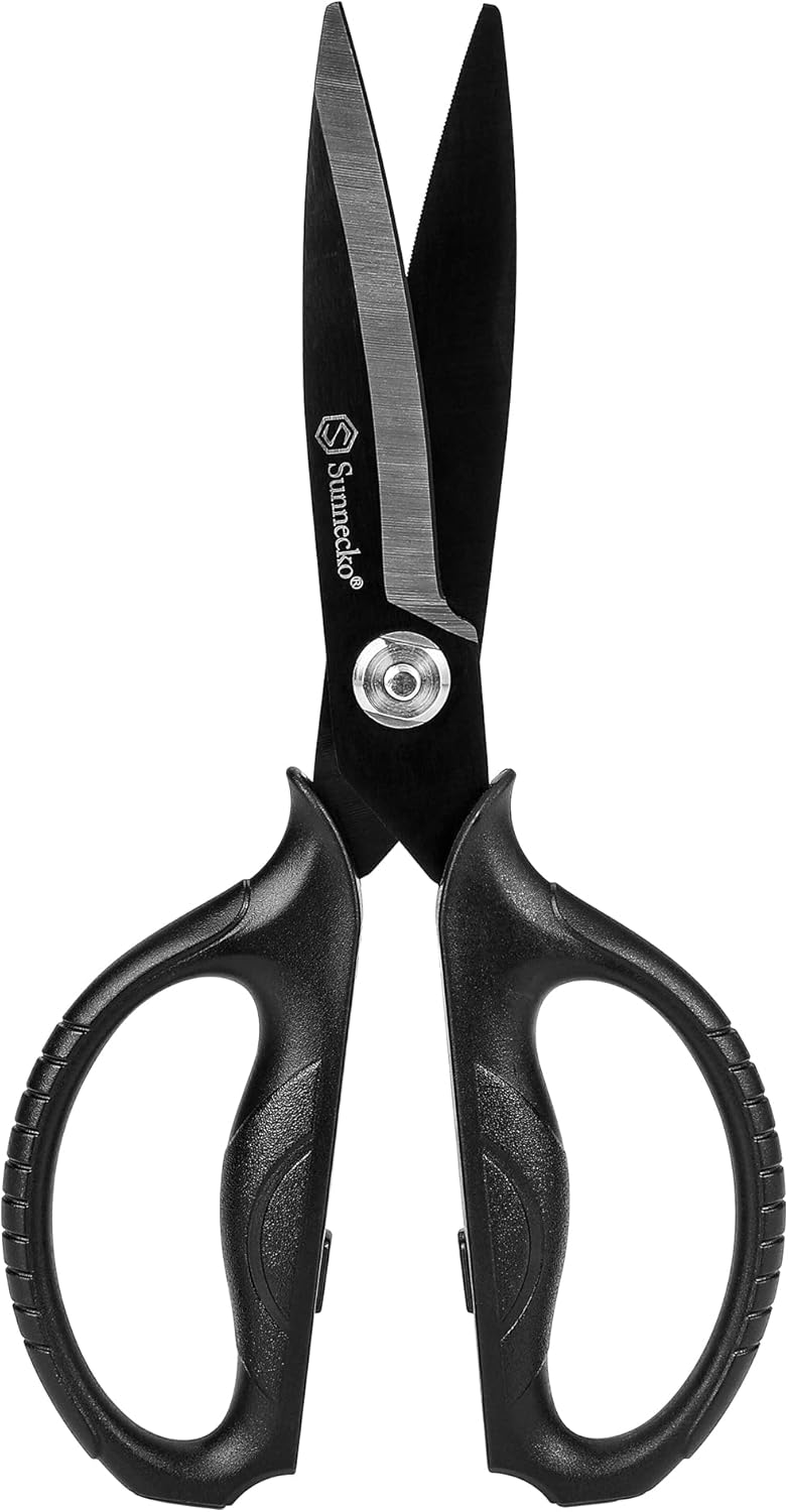 Sunnecko Kitchen Scissors All Purpose Heavy Duty Scissors Titanium Coated, Kitchen Shears for Food, Micro Serrated with Detachable Blades - Image 1