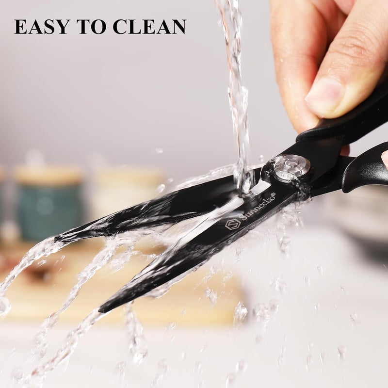 Sunnecko Kitchen Scissors All Purpose Heavy Duty Scissors Titanium Coated, Kitchen Shears for Food, Micro Serrated with Detachable Blades - Image 5