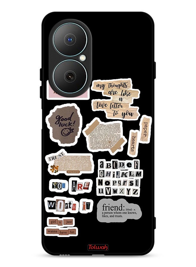 Tolwak Huawei Nova Y73 Protective Case Cover Good Luck Quotes Stickers