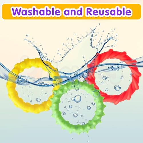 Kidology Sensory Ring Toys – Textured Silicone, Fidget Stretch Toy for Kids & Adults – Durable & Washable Stress Buster Ring Fidget Bracelets for Focus(Pack of 4) - Image 5