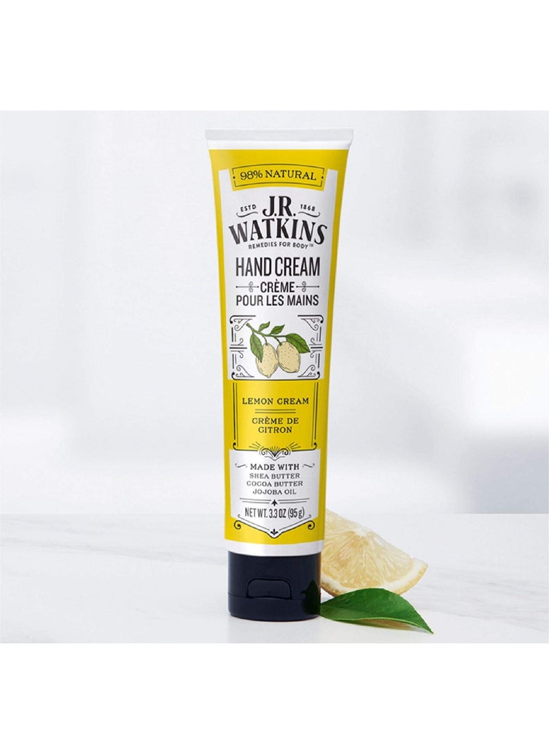 J.R.WATKINS J.R. Watkins Natural Moisturizing Hand Cream, Hydrating Hand Moisturizer with Shea Butter, Cocoa Butter, and Avocado Oil, USA Made and Cruelty Free, 3.3oz, Lemon Cream, 2 Pack  - Image 3