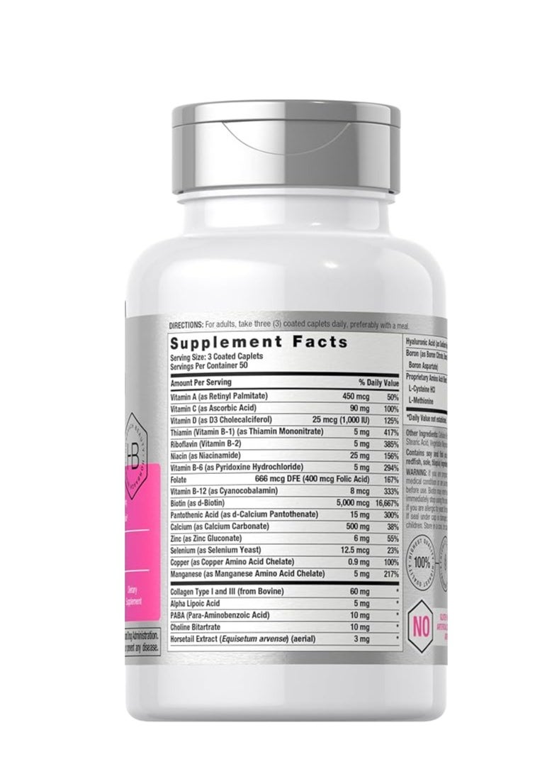 Horbaach - Hair,skin & Nails 5000mcg 150 Coated Caplets - Image 1