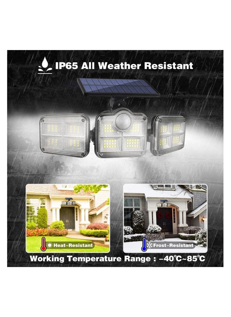 Y&D - JOYWAY Solar Outdoor Light with Motion Sensor, Rotatable 122 Pcs LED Powered Security Light, Waterproof Outdoor, Super Bright Wall 3 Modes With remote control - Image 1
