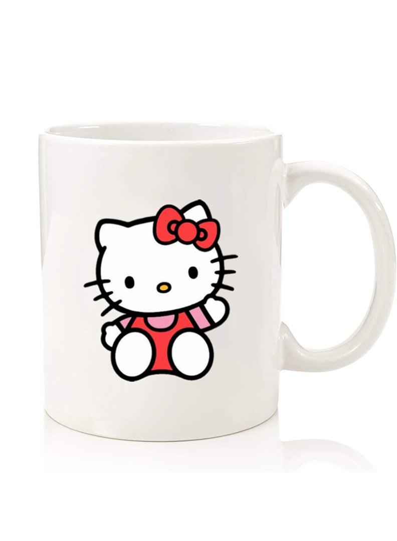 Theodor Premium Quality Two Sided Printed Coffee Mug Tea Cup For Home Office, Kids Men Women Hello Kitty Sitting - Image 1