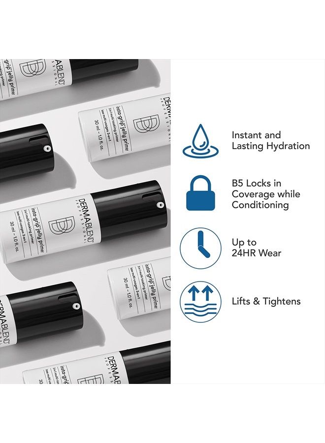 Dermablend Insta-Grip Jelly Primer Face Makeup, Silicone-Free Face Primer for Dry Skin, Pore Minimizing with 24HR Wear, 1.0 Fl oz - Image 3