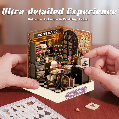 Flever Dollhouse Miniature DIY House Kit Creative Room with Furniture for Romantic Artwork Gift (Moon Magic) - Image 4