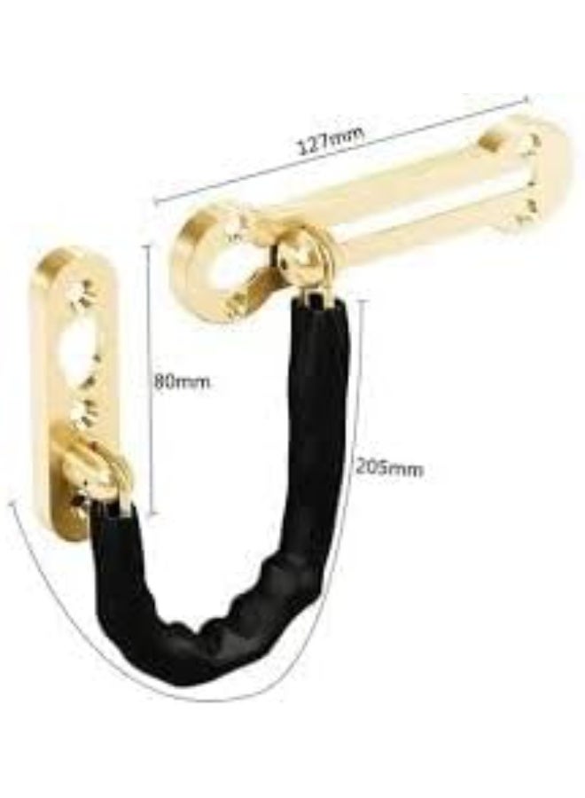 متجر ماى سوق :قفل سلسلة باب أمان عالي التحمل من النحاس - واقي ومزلاج حماية للأبواب الخارجية والمنازل والفنادق - Image 1