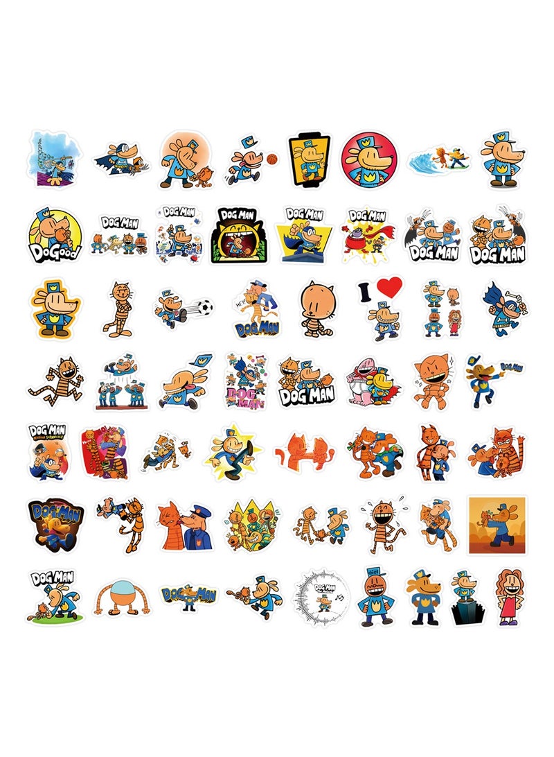50-Piece DOG MAN Cute Vinyl Decals Waterproof Stickers for Kids Teen Girl Boy Water Bottle, Laptop, Phone, Computer, Guitar, Notebook, Skateboard - Image 2