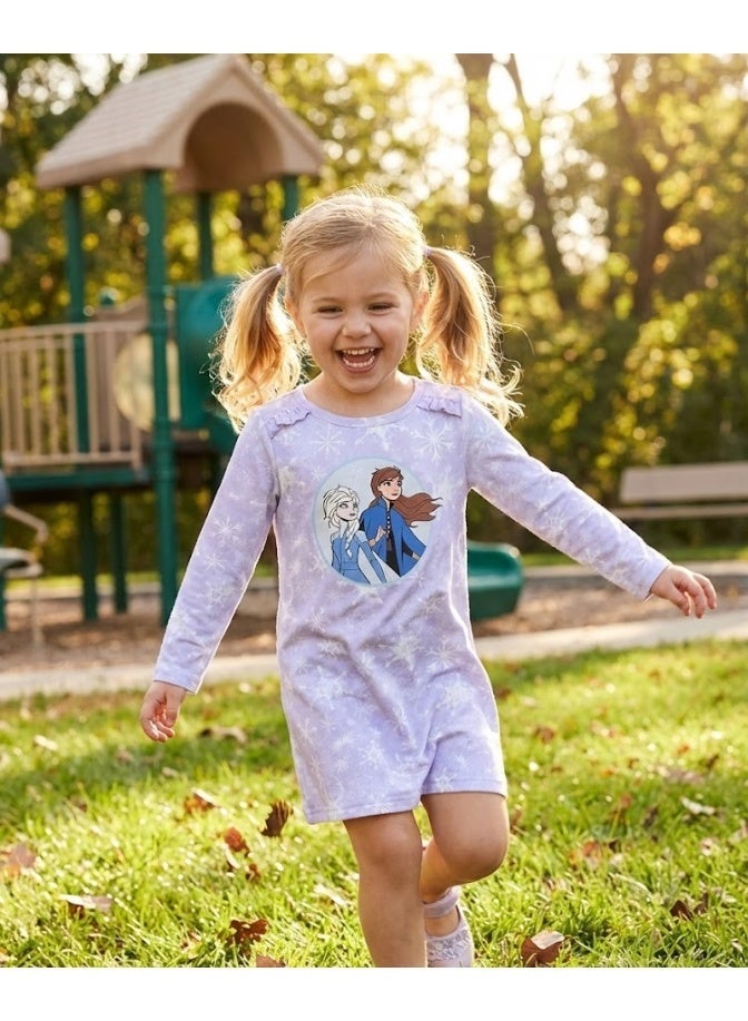 ديزني فروزن طقم ملابس نوم أطفال بنات بأكمام طويلة - Image 2