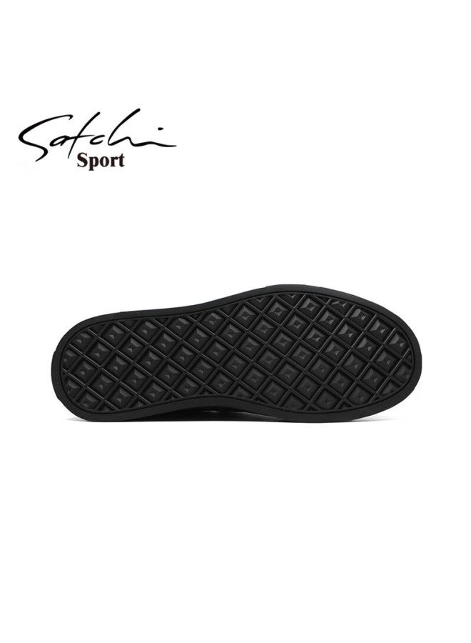 Satchi Autumn Winter Men's Fashion Casual Low-top Slip-on Canvas Shoes Comfortable Flat Sneakers - Image 5