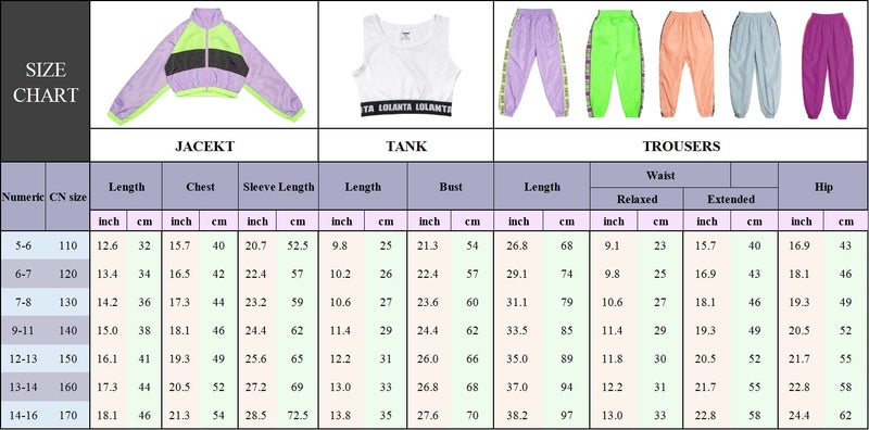 Lolanta Girls Street Dance Clothing Set  Hip Hop Modern Jazz Team Performance Costume  Girls Dance Wear Sets (Purple  9-11) - Image 5