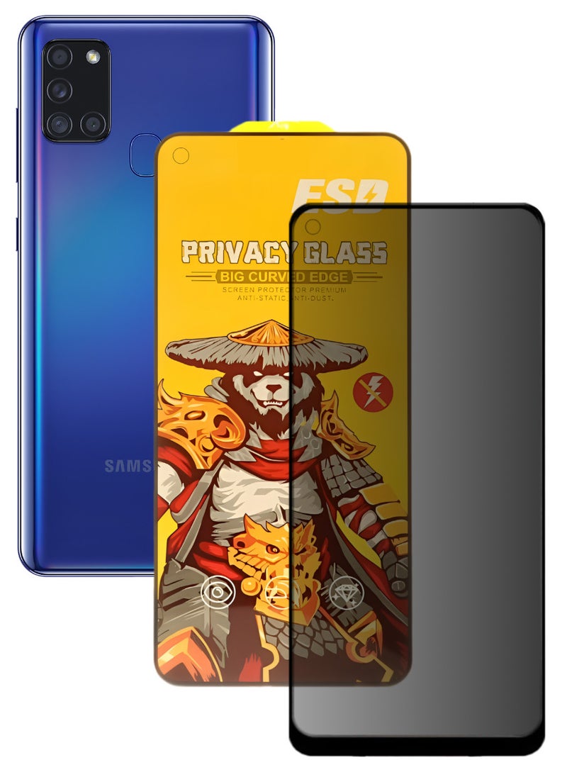 ESD Tempered Dustproof Privacy Glass Screen Protector Compatible For Samsung Galaxy A21s - Image 1
