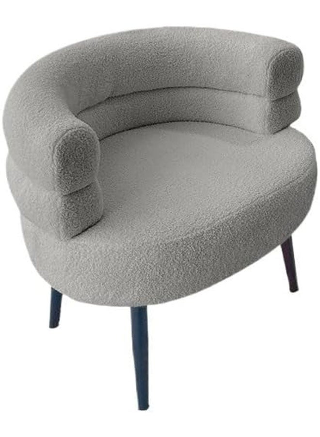 VINNYSEN Lamb's Wool Lazy Person Sofa Chair Home Dining Chair Balcony Backrest Chair Sub Dresser Makeup Bench - Image 1