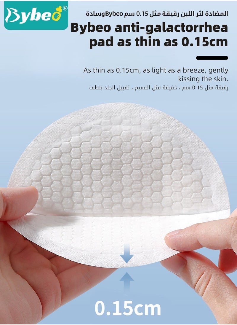 Bybeo 100 Count Disposable Nursing Pads For Breastfeeding, Ultra-Thin and Super-absorbent Breast Pads, Soft and Breathable Feeding Pads, 3D Shape Nipple covers, Individually Packaged  - Image 3