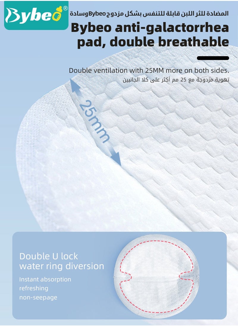 Bybeo 100 Count Disposable Nursing Pads For Breastfeeding, Ultra-Thin and Super-absorbent Breast Pads, Soft and Breathable Feeding Pads, 3D Shape Nipple covers, Individually Packaged  - Image 4