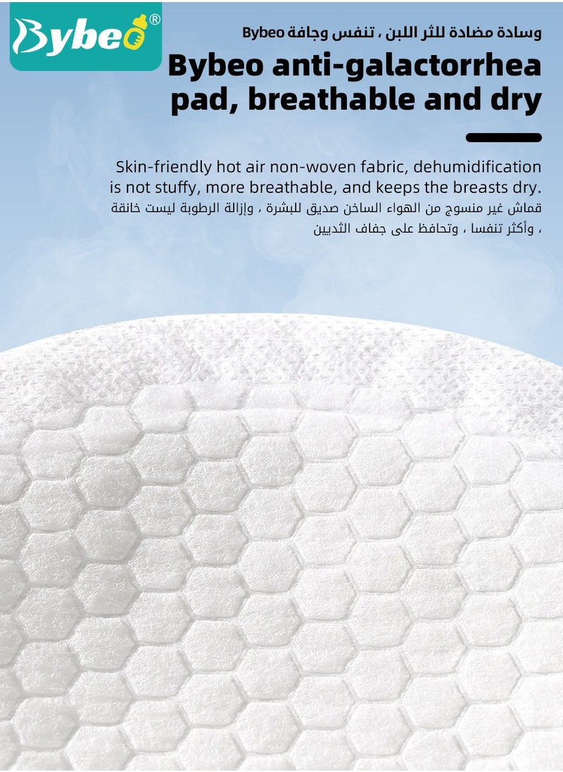 Bybeo - 100 Count Disposable Nursing Pads For Breastfeeding, Ultra-Thin and Super-absorbent Breast Pads, Soft and Breathable Feeding Pads, 3D Shape Nipple covers, Individually Packaged - Image 1