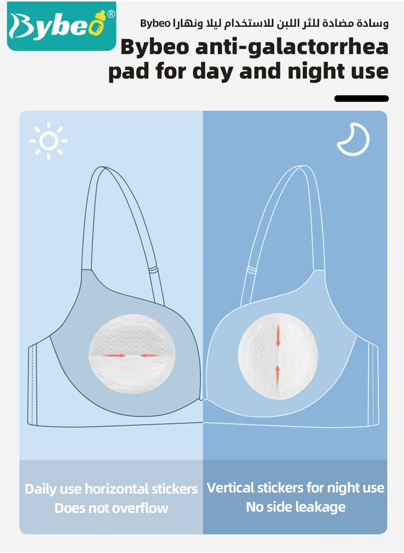 Bybeo - 100 Count Disposable Nursing Pads For Breastfeeding, Ultra-Thin and Super-absorbent Breast Pads, Soft and Breathable Feeding Pads, 3D Shape Nipple covers, Individually Packaged - Image 1