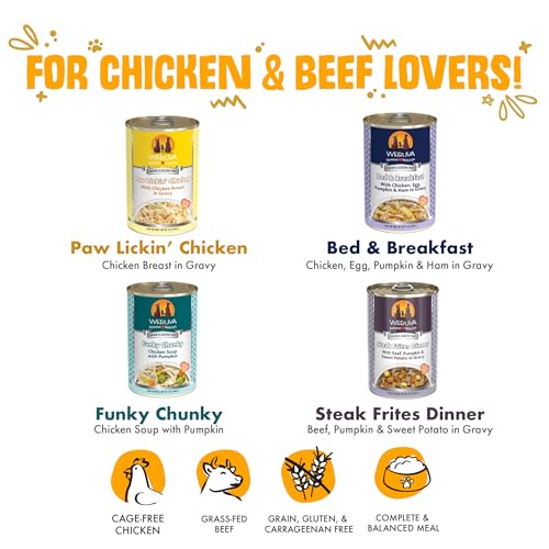 Weruva Classic Dog Food, Variety Pack, Baron's Batch, Wet Dog Food, 14oz Cans (Pack of 12), Multi - Image 3
