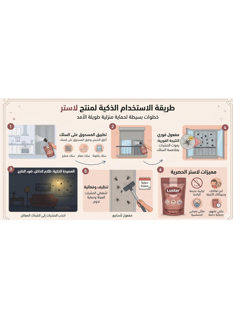 لاستر طارد الذباب والناموس والحشرات الطائرة 600 ملي - Image 5