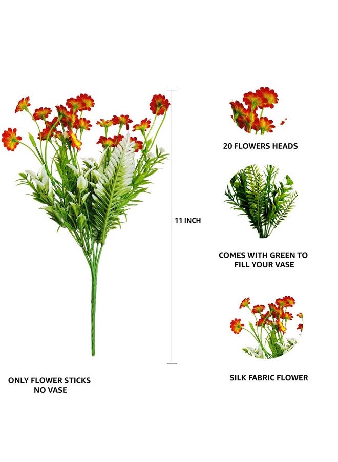 Art Street Artificial Flower Bunch Daisy Fake Flower Vintage Realistic Flowers for Home, Bedroom, Living Room & Office Decoration (Without Vase Pot) - Image 3