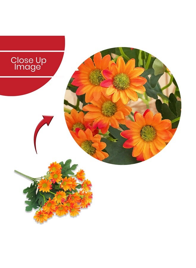 Art Street Artificial Flower Bunch Daisy Fake Flower Vintage Realistic Flowers for Home, Bedroom, Living Room & Office Decoration (Without Vase Pot) - Image 5