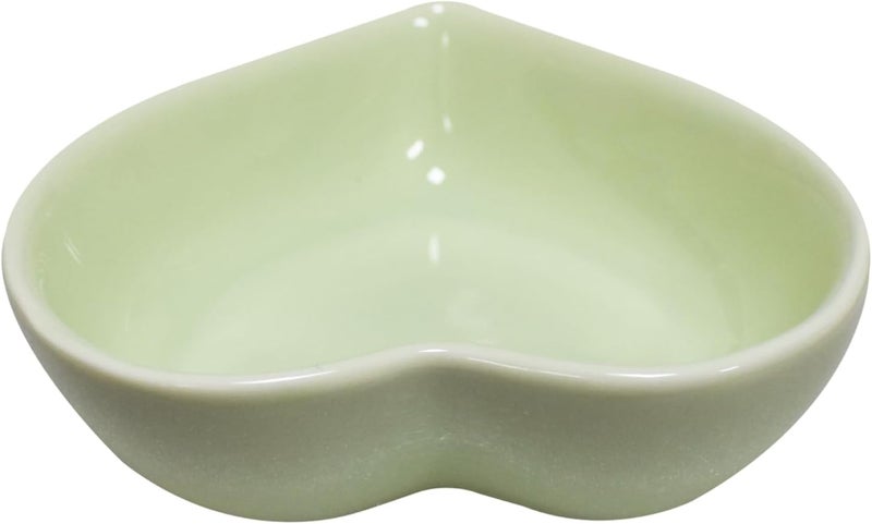 Albedel Light Green 6 pcs Heart Shaped Porcelain Soy Sauce Dish Ceramic Dip Dipping Bowls 165 oz for Dinner Baking BBQ and Cooking - Image 2