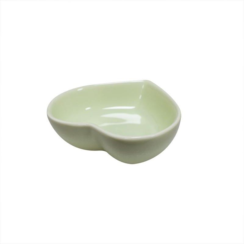 Albedel Light Green 6 pcs Heart Shaped Porcelain Soy Sauce Dish Ceramic Dip Dipping Bowls 165 oz for Dinner Baking BBQ and Cooking - Image 3