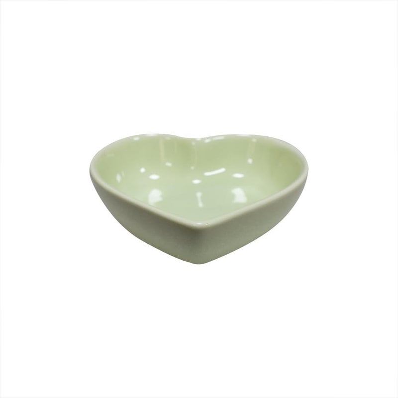 Albedel Light Green 6 pcs Heart Shaped Porcelain Soy Sauce Dish Ceramic Dip Dipping Bowls 165 oz for Dinner Baking BBQ and Cooking - Image 5