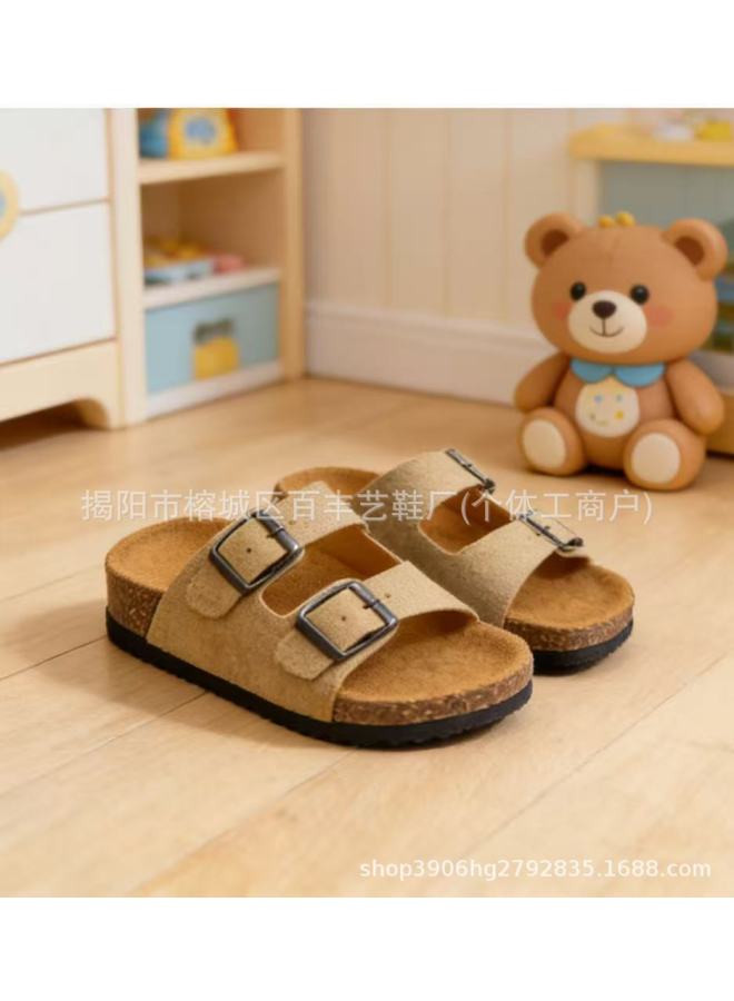 New Boken Children's Shoes, Retro Double-buckle Sandals For Boys And Girls, Women's Summer Outdoor Fashion Casual Slippers