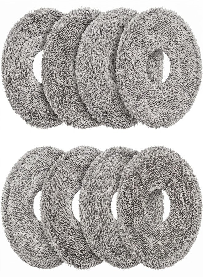 mgmooa 8 Pack Mop Pads for Roborock QV 35A, Saros 10R, Q Revo, Qrevo S, Qrevo Pro, Qrevo Master, Qrevo Plus, Qrevo Slim, Qrevo Edge Robot Vacuum, Replacement Mop Cloth Cleaning Pads Set - Image 1