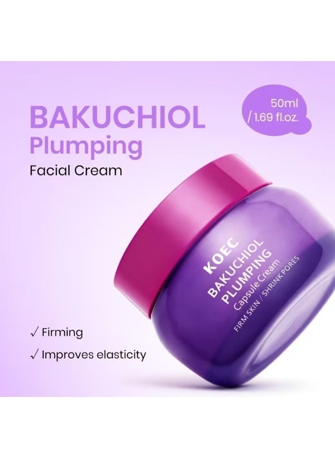 KOEC Cream for The Face, Bakuchiol Plumping Capsule Cream - A Skincare Cream in Capsule Form Featuring Niacinamide And Collagen for a Uniform Skin Tone And Intense Hydration - Moisturizing Cream That Hydrates, Perfect for Mother'S Day Gifts - Image 3