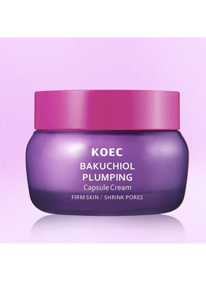 KOEC Cream for The Face, Bakuchiol Plumping Capsule Cream - A Skincare Cream in Capsule Form Featuring Niacinamide And Collagen for a Uniform Skin Tone And Intense Hydration - Moisturizing Cream That Hydrates, Perfect for Mother'S Day Gifts - Image 1
