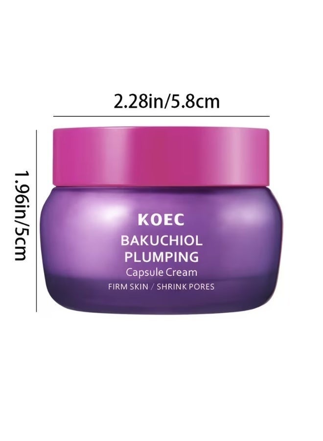 KOEC Cream for The Face, Bakuchiol Plumping Capsule Cream - A Skincare Cream in Capsule Form Featuring Niacinamide And Collagen for a Uniform Skin Tone And Intense Hydration - Moisturizing Cream That Hydrates, Perfect for Mother'S Day Gifts - Image 4