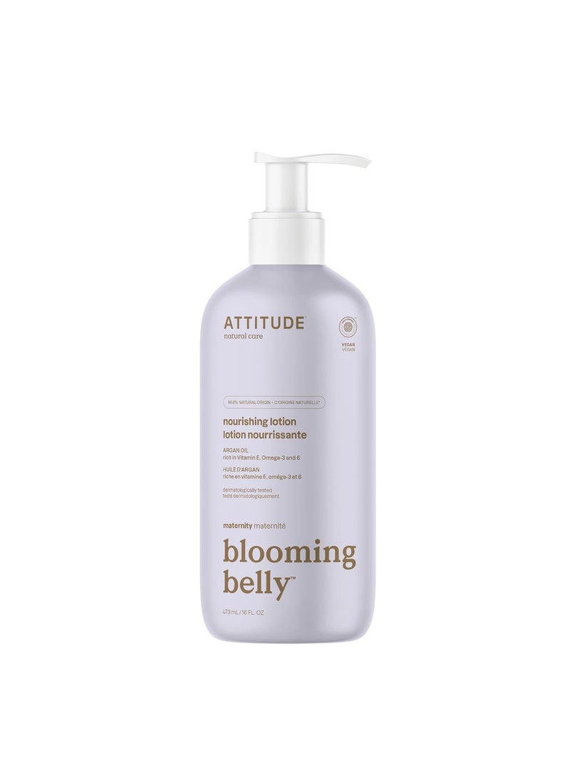 Attitude - ATTITUDE Pregnancy Nourishing Body Lotion EWG Verified Dermatologically Tested Plant and MineralBased Vegan Maternity Products Argan Oil 16 Fl Oz - Image 1