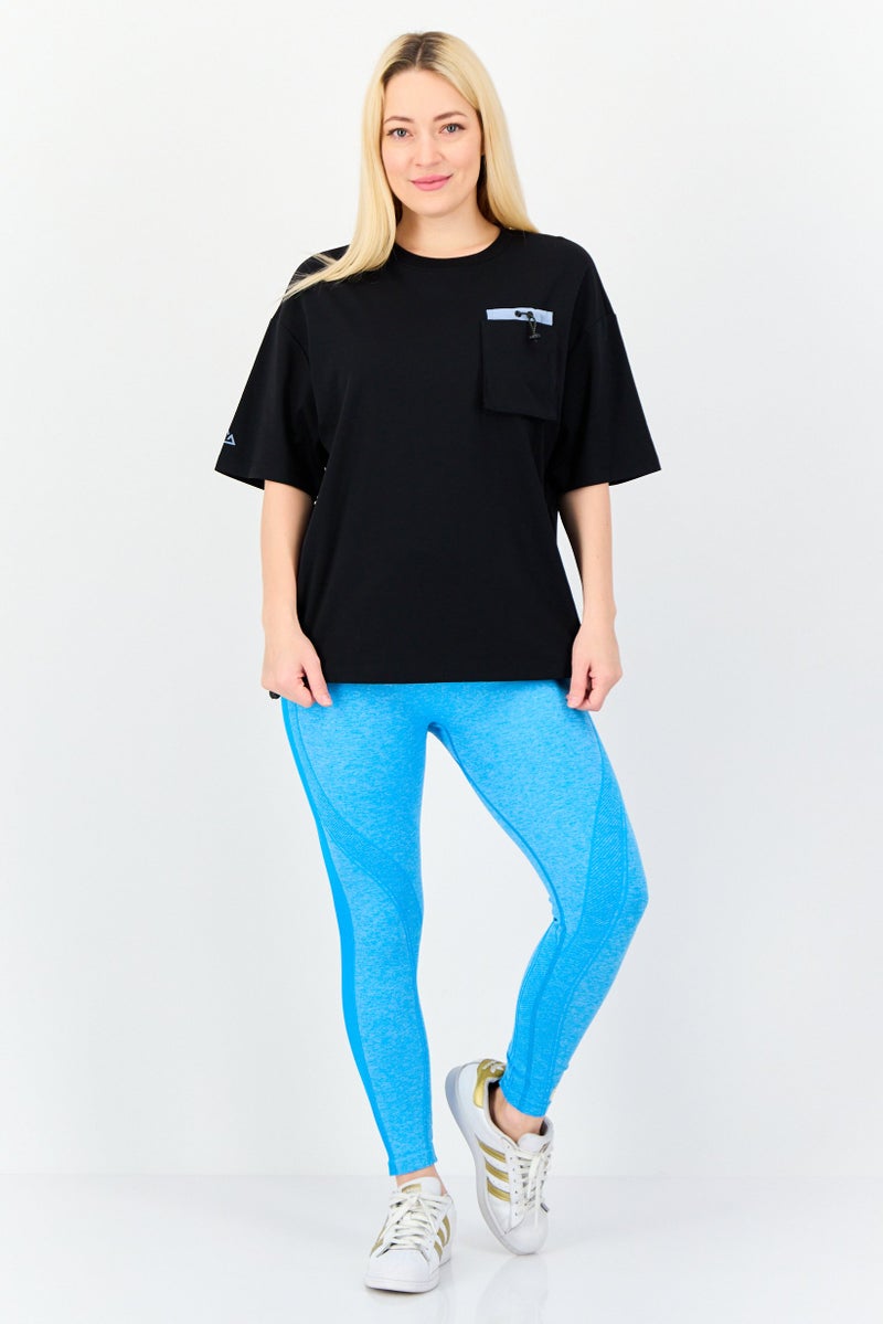 GIORDANO G-Motion Women Sportswear Fit Short Sleeve Outdoor Top, Black  - Image 3