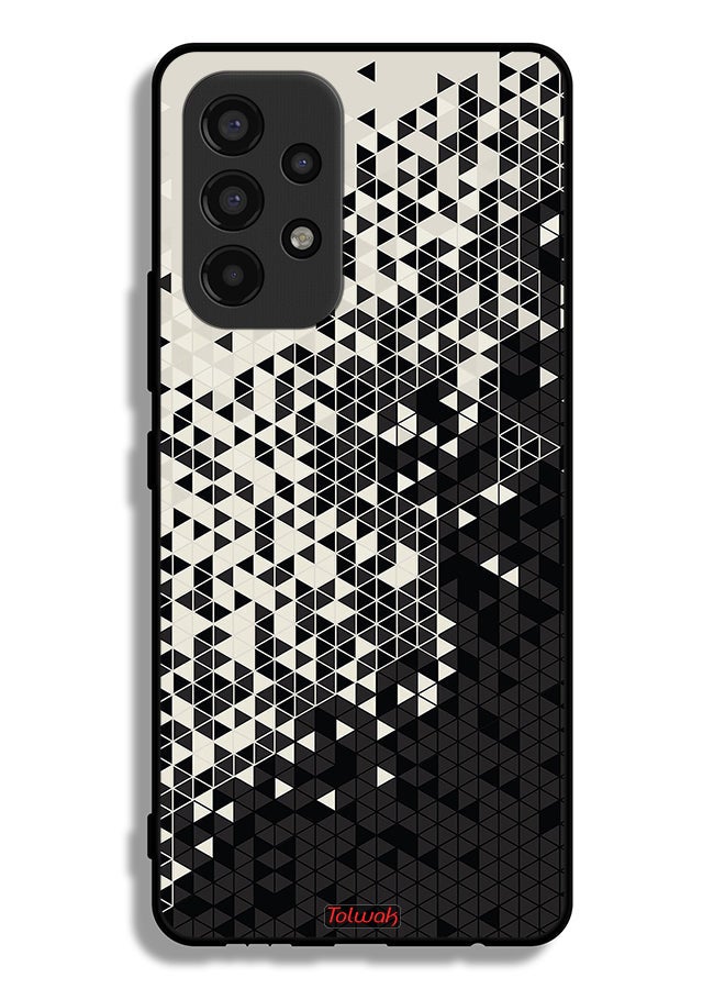 Tolwak Samsung Galaxy A53 5G Protective Case Cover Pattern Digital Art Triangle - Image 1