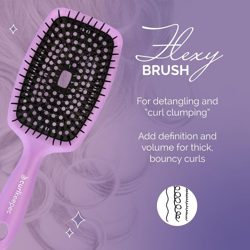 كيرل كيبر Curl Keeper HAIR SOLUTIONS - فرشاة فليكسي (أرجوانية) - Image 2