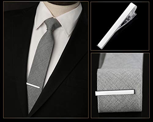 Roctee 7 Pack Tie Clip Set Mens Tie Bar | Formal Business Necktie Bar Pinch Tie Clip in Gold/Silvery/Black/Navy | Best Chioce for Father, Lover, Friends and Husband - Image 5