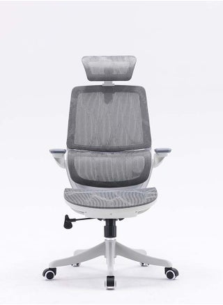 M59AS-201 Ergonomic Office Chair with Dual Back Design, Flip-Up Arms, Clothes Rack, Swivel Task Chair, Adjustable Height, Grey - pzsku/Z7DD110047DA8DF9EE3F5Z/45/_/1724837079/13a0a123-a8ea-48ba-950a-d64aae88ddc3