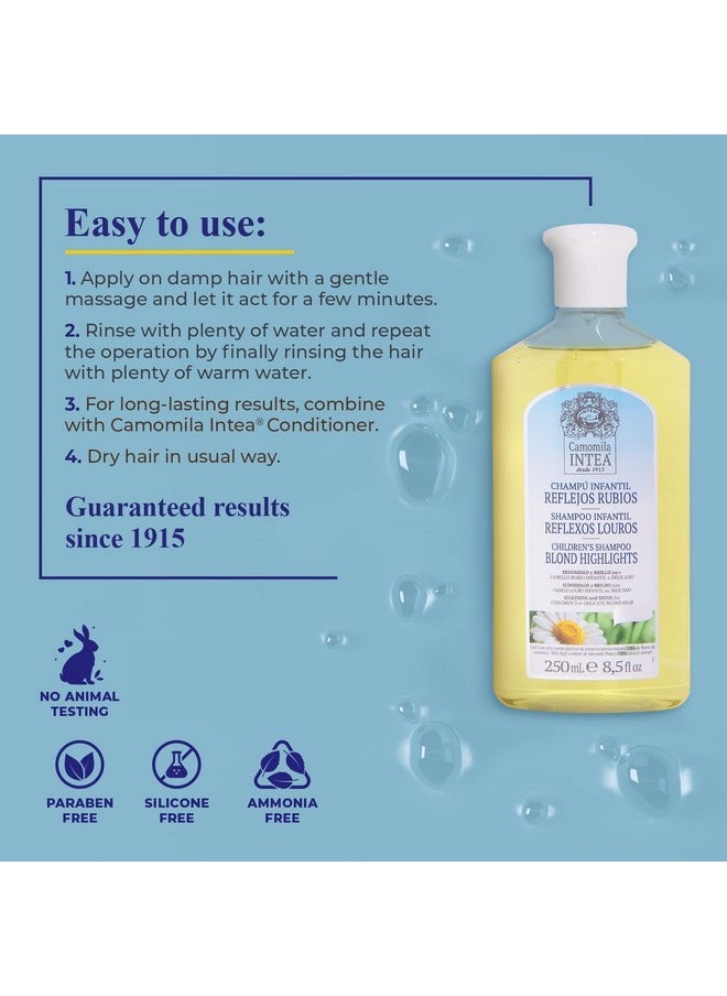 Intea Camomila Kids Shampoo For Blonde Highlights 8.5Oz Chamomile Shampoo Hair Lightener For Kids Natural Extract Toddler Shampoo With No Silicones Or Parabens  - Image 4