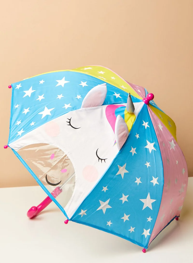 Floss & Rock 3D Rainbow Unicorn Umbrella