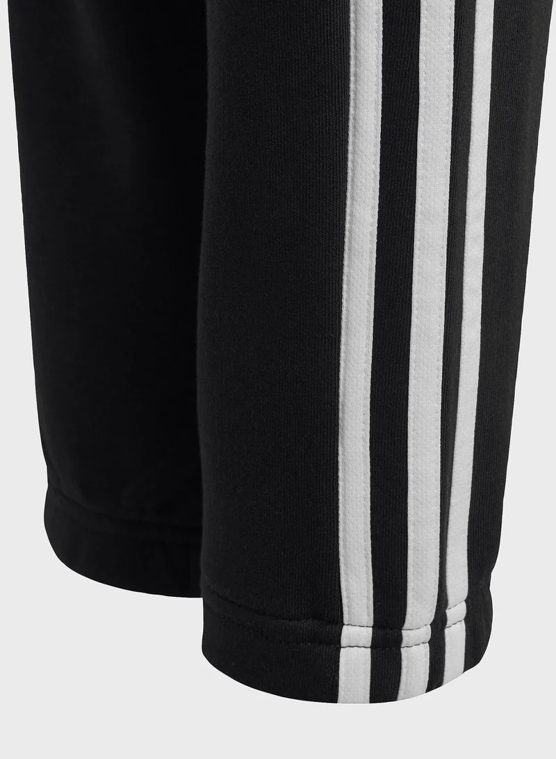 Adidas Kids 3 Stripe Essential Fleece Sweatpants