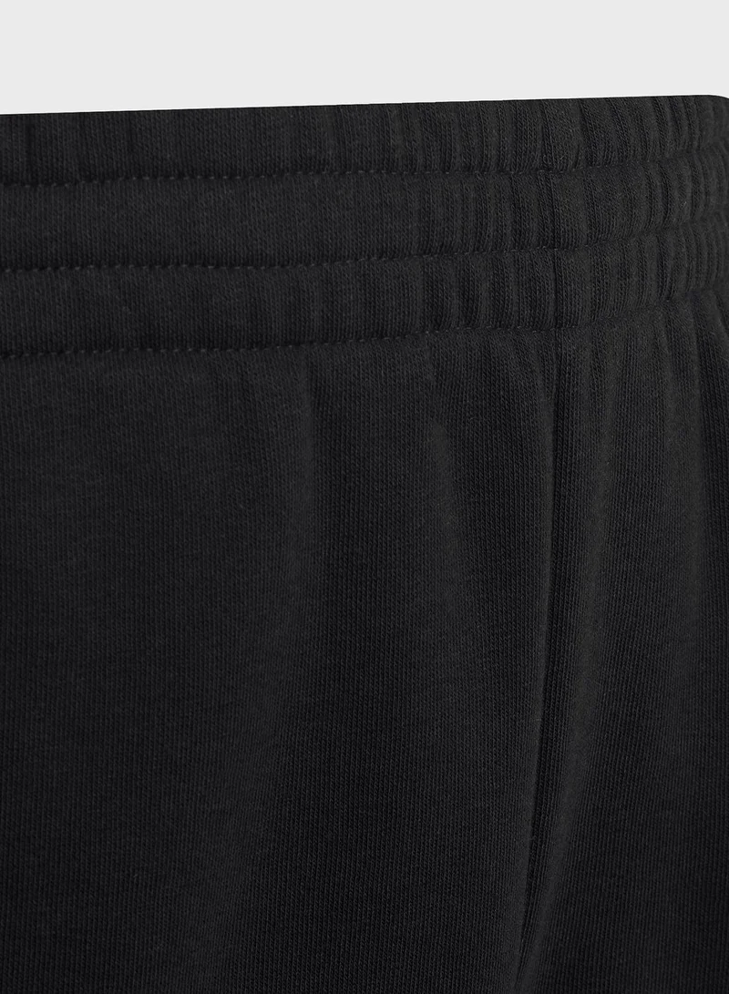 Adidas Kids 3 Stripe Essential Fleece Sweatpants