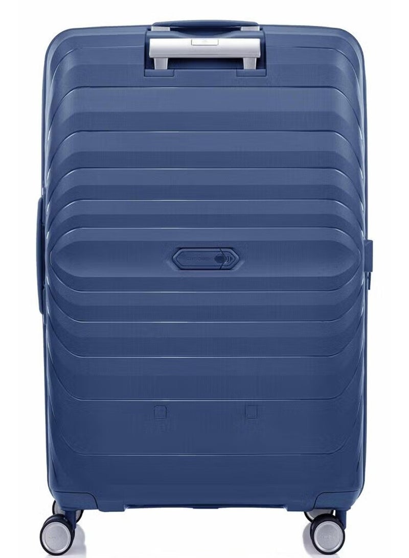 Samsonite حقيبة أوكتولايت نيو بحجم تسجيل الدخول 81 سم / 30 بوصة، 4 عجلات دوارة، سطح صلب، بولي بروبيلين، أزرق | قفل تركيبي TSA | قابلة للتوسع | سحاب أمان مضاد للسرقة | جيب شبكي داخلي - ضمان دولي لمدة 3 سنوات - Image 5