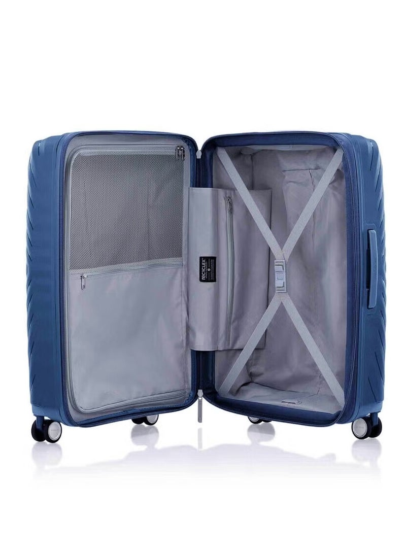Samsonite حقيبة أوكتولايت نيو بحجم تسجيل الدخول 81 سم / 30 بوصة، 4 عجلات دوارة، سطح صلب، بولي بروبيلين، أزرق | قفل تركيبي TSA | قابلة للتوسع | سحاب أمان مضاد للسرقة | جيب شبكي داخلي - ضمان دولي لمدة 3 سنوات - Image 2